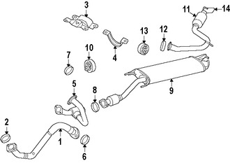 Foto de Tubo del escape Original para Toyota RAV4 Marca TOYOTA Nmero de Parte 174300P191