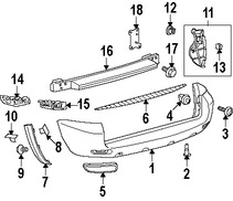 Foto de Tornillo de cubierta de parachoques Original para Toyota RAV4 2006 2007 2008 Marca TOYOTA N�mero de Parte 9015960432
