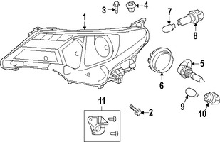 Foto de Faro Original para Toyota RAV4 2013 2014 2015 Marca TOYOTA N�mero de Parte 8117042592