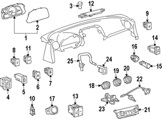 Foto de Interruptor de Control Motor del Ventilador Original para Toyota RAV4 Toyota Corolla Marca TOYOTA N�mero de Parte 559020R040