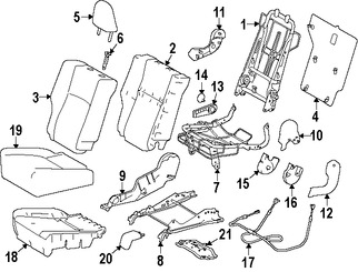 Foto de Cobertor de bisagra de asiento Original para Toyota RAV4 2013 2014 2015 2016 2017 Marca TOYOTA Nmero de Parte 716910R030C0