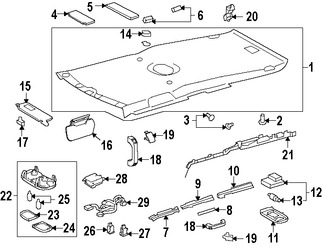 Foto de Techo Interior Original para Toyota FJ Cruiser 2007 Marca TOYOTA N�mero de Parte 6331135370B0