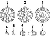 Foto de Ruedas Original para Toyota Solara 1999 2000 2001 2002 2003 Marca TOYOTA N�mero de Parte 42611AA010