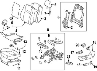 Foto de Guia de Reposacabezas Original para Toyota Camry 2012 2013 2014 Toyota Corolla 2014 2015 2016 Marca TOYOTA N�mero de Parte 7193047020A1