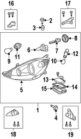 Foto de Faro Original para Toyota Sienna 2006 2007 2008 2009 2010 Marca TOYOTA N�mero de Parte 81145AE040