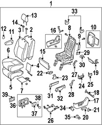 Foto de Almohadilla Calentadora de Asiento Original para Toyota Sienna 2005 2006 2007 2008 2009 2010 Marca TOYOTA Nmero de Parte 87530AE030