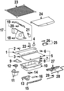 Foto de Panel de maletero Original para Toyota Prius 2004 2005 2006 2007 2008 2009 Marca TOYOTA N�mero de Parte 5841547010B2