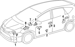 Foto de M�dulo de control del Air Bag Original para Toyota Prius V 2015 2016 2014 Marca TOYOTA N�mero de Parte 8917047560