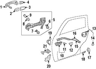 Foto de Freno de puerta Original para Toyota Prius V 2012 2013 2014 2015 2016 2017 Marca TOYOTA N�mero de Parte 6863047040