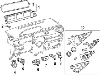 Foto de Lente de Panel de Instrumentos Original para Toyota Prius C Marca TOYOTA Nmero de Parte 838525CF60