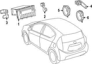 Foto de Altavoz Original para Toyota Prius C 2012 2013 2014 2015 Marca TOYOTA N�mero de Parte 8615052020