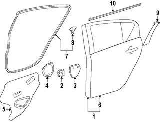 Foto de Carcasa de puerta Original para Toyota Prius C Marca TOYOTA N�mero de Parte 6700452510