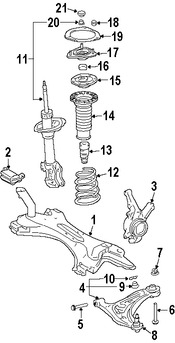 Foto de Aislante de Muelle Original para Scion xA Toyota Echo Marca TOYOTA Nmero de Parte 4804452010