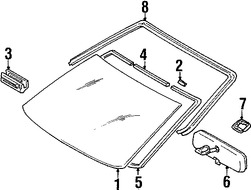 Foto de Espejo retrovisor interior Original para Scion xB Toyota FJ Cruiser Marca TOYOTA N�mero de Parte 8781052010B1