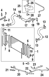 Foto de Manguera de Refrigerante Original para Toyota Solara Toyota Camry Toyota Highlander Scion tC Marca TOYOTA Nmero de Parte 162610H010