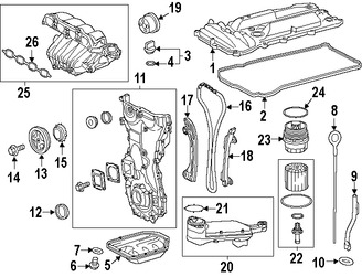 Foto de Cadena del Tiempo del Motor Original para Scion Toyota Lexus Marca TOYOTA N�mero de Parte 135060V010