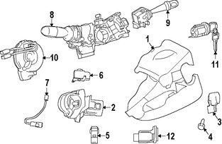 Foto de Cubierta de la Columna de Direccion Original para Toyota Prius V Scion tC Marca TOYOTA Nmero de Parte 4528612993C0