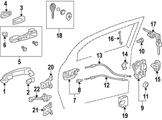 Foto de Cubierta de la manija exterior de la puerta  Original para Toyota Prius V Toyota Prius Toyota  Scion tC Marca TOYOTA Nmero de Parte 6921774010A1