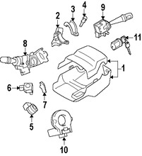 Foto de Cubierta de la Columna de Direccion Original para Toyota Yaris Scion xD Marca TOYOTA Nmero de Parte 4528652934B0