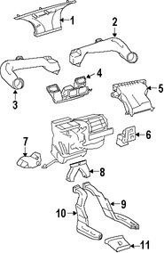 Foto de Ducto de Aire del Panel de Instrumentos Original para Toyota Yaris Scion xD Marca TOYOTA Nmero de Parte 8721152040