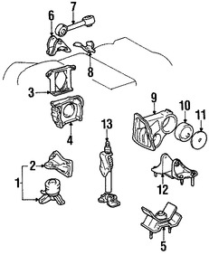 Foto de Soporte de Montura del motor Original para Lexus Toyota Marca TOYOTA Nmero de Parte 1231520020