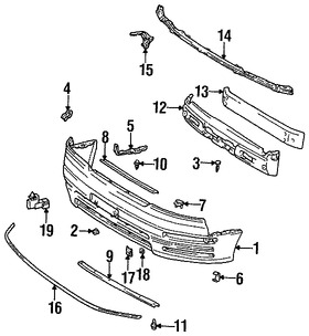Foto de Enganche de cubierta de parachoques Original para Toyota Scion Lexus Marca TOYOTA N�mero de Parte 9046709093
