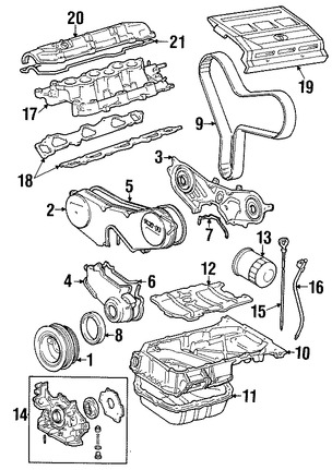 Foto de Empaquetaduras Cubierta de Correa del Tiempo Original para Toyota Lexus Marca TOYOTA Nmero de Parte 1132820020