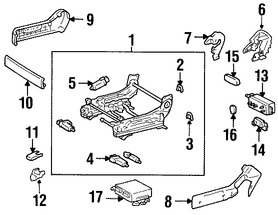 Foto de Motor de Asiento Original para Lexus GS300 Lexus GS400 Lexus GS430 Toyota Solara Toyota Camry Marca TOYOTA N�mero de Parte 8582030570