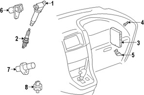 Foto de Sensor de posici�n del �rbol de levas Original para Toyota Scion Lexus Marca TOYOTA N�mero de Parte 9008019014