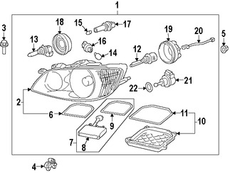 Foto de Modulo de Control de Faro de Xenon Original para Lexus IS300 Toyota Sienna Marca TOYOTA Nmero de Parte 8596708010