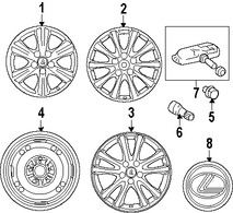 Foto de Tuerca de la Rueda Original para Lexus Toyota Scion Marca TOYOTA N�mero de Parte 9094201033
