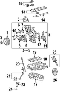 Foto de Empacadura de Tapa de Aceite del Motor Original para Lexus Toyota Marca TOYOTA Nmero de Parte 9043037004