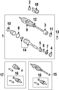 Foto de Kit Junta Homocinetica Original para Toyota Camry Toyota Highlander Lexus ES350 Marca TOYOTA N�mero de Parte 430300W040