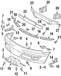 Foto de Tuerca de barra de impacto de parachoque  Original para Lexus GX470 Lexus LX570 Toyota 4Runner Toyota Land Cruiser Toyota Tacoma Marca TOYOTA N�mero de Parte 90178A0044