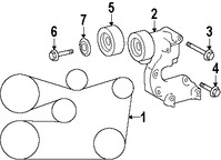Foto de Perno de la polea del tensor de la correa Original para Toyota FJ Cruiser 2007 2008 2009 Lexus GS300 2006 Marca TOYOTA Nmero de Parte 9010510527
