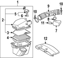 Foto de Sensor de flujo de masa de aire Original para Lexus Toyota Scion Marca TOYOTA N�mero de Parte 2220422010