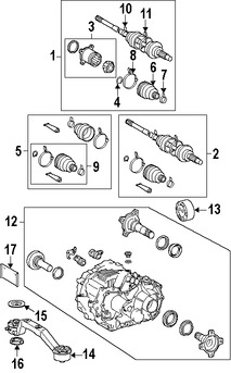 Foto de Kit Junta Homocinetica Original para Lexus RX400h Lexus  Toyota Highlander Marca TOYOTA Nmero de Parte 4236028010