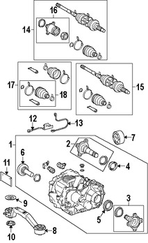 Foto de Eje Propulsor Original para Toyota Highlander Toyota RAV4 Lexus  Lexus RX400h Marca TOYOTA N�mero de Parte 4130928060