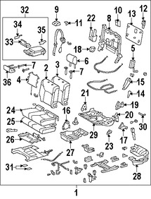 Foto de Guia de Reposacabezas Original para Lexus LX570 2008 2009 2010 2011 Marca TOYOTA N�mero de Parte 7193044020A1