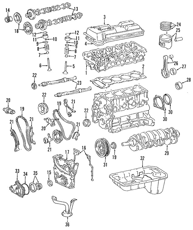 Foto de Biela Original para Toyota 4Runner Toyota T100 Toyota Tacoma Marca TOYOTA N�mero de Parte 1320179466