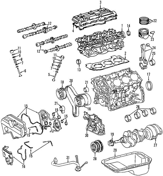 Foto de Biela Original para Toyota 4Runner Toyota T100 Toyota Tacoma Toyota Tundra Marca TOYOTA N�mero de Parte 1320169145