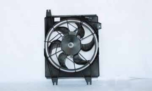 Foto de Conjunto ventilador del condensador de Aire Acondicionado para Hyundai Elantra Hyundai Tiburon Marca TYC Nmero de Parte #610480