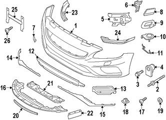 Foto de Tornillo del soporte de la placa Original para Volvo S60 Volvo V60 Volvo S60 Cross Country Volvo V60 Cross Country Marca VOLVO Nmero de Parte 30640833