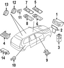 Foto de Altavoz Original para Volvo XC70 Volvo S80 Volvo V70 Marca VOLVO N�mero de Parte 8635487