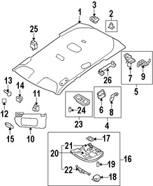Foto de Luz de mapa Original para Volvo V70 Volvo XC70 Volvo Marca VOLVO N�mero de Parte 39806293