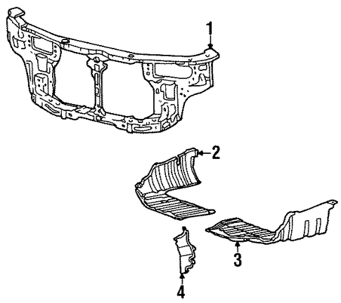 Foto de Barra sujeci�n soporte del radiador para Hyundai Elantra 1999 2000  ORIGINAL parte# 64100-29510