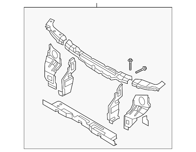 Foto de Barra sujecin soporte del radiador para Kia Sedona 2002  ORIGINAL parte# 0K52Y-53100A